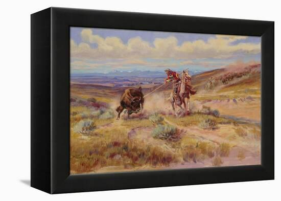 Spearing a Buffalo, 1925-Charles Marion Russell-Framed Premier Image Canvas