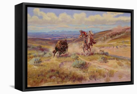 Spearing a Buffalo, 1925-Charles Marion Russell-Framed Premier Image Canvas