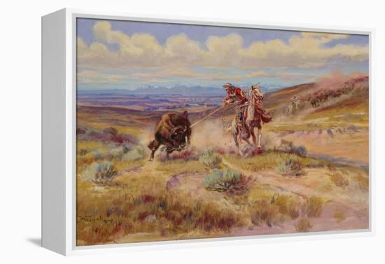 Spearing a Buffalo, 1925-Charles Marion Russell-Framed Premier Image Canvas