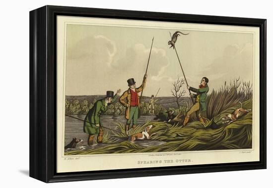 Spearing the Otter-Henry Thomas Alken-Framed Premier Image Canvas