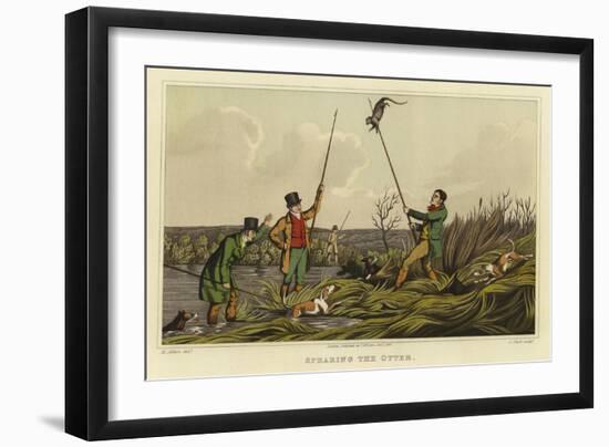 Spearing the Otter-Henry Thomas Alken-Framed Giclee Print