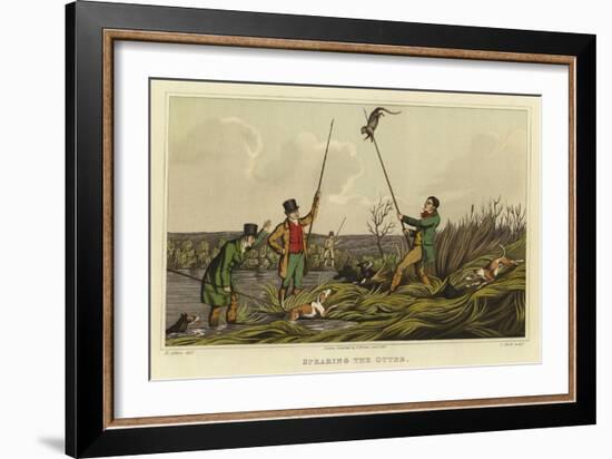 Spearing the Otter-Henry Thomas Alken-Framed Giclee Print