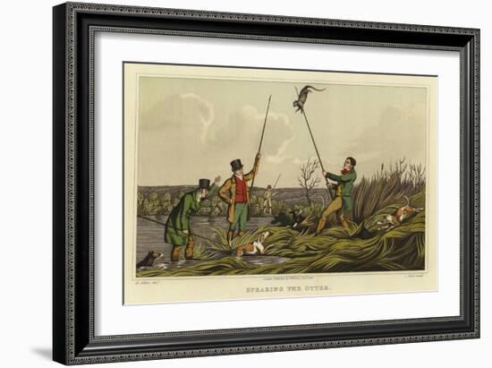 Spearing the Otter-Henry Thomas Alken-Framed Giclee Print
