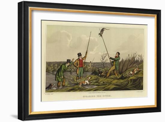 Spearing the Otter-Henry Thomas Alken-Framed Giclee Print