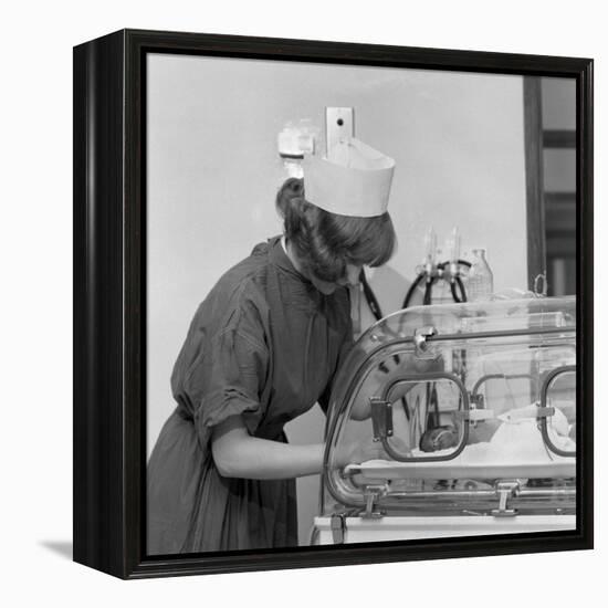 Special Care Unit for Premature Babies, Nether Edge Hospital, Sheffield, South Yorkshire, 1969-Michael Walters-Framed Premier Image Canvas