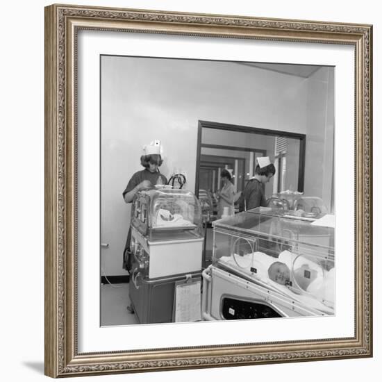 Special Care Unit for Premature Babies, Nether Edge Hospital, Sheffield, South Yorkshire, 1969-Michael Walters-Framed Photographic Print