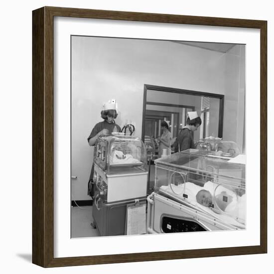 Special Care Unit for Premature Babies, Nether Edge Hospital, Sheffield, South Yorkshire, 1969-Michael Walters-Framed Photographic Print