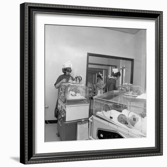 Special Care Unit for Premature Babies, Nether Edge Hospital, Sheffield, South Yorkshire, 1969-Michael Walters-Framed Photographic Print