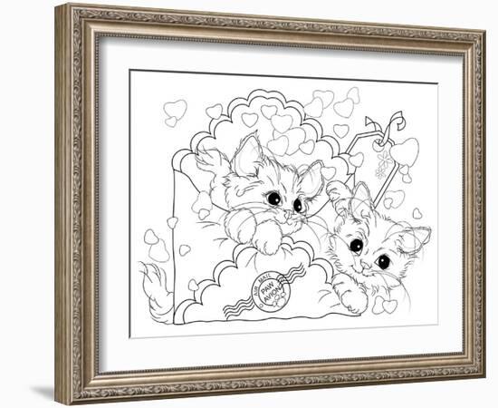 Special Delivery Lineart-Karen Middleton-Framed Giclee Print