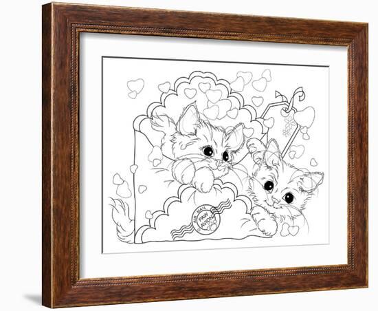 Special Delivery Lineart-Karen Middleton-Framed Giclee Print