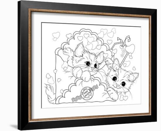 Special Delivery Lineart-Karen Middleton-Framed Giclee Print