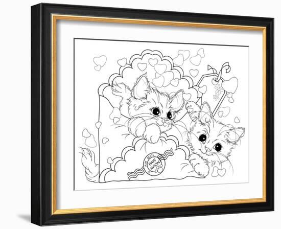 Special Delivery Lineart-Karen Middleton-Framed Giclee Print