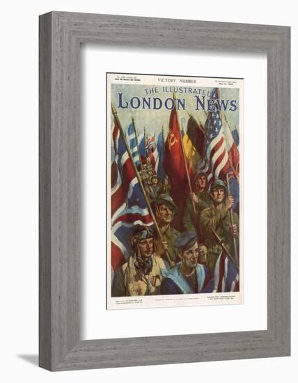 Special Edition of the Illustrated London News to Celebrate the End of World War Ii-null-Framed Photographic Print