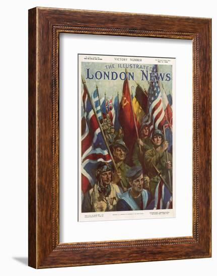 Special Edition of the Illustrated London News to Celebrate the End of World War Ii-null-Framed Photographic Print