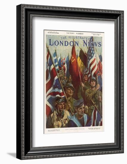 Special Edition of the Illustrated London News to Celebrate the End of World War Ii-null-Framed Photographic Print
