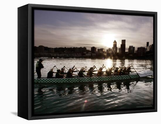 Special Editions Summer Dragon Boats, Portland, Oregon-Don Ryan-Framed Premier Image Canvas