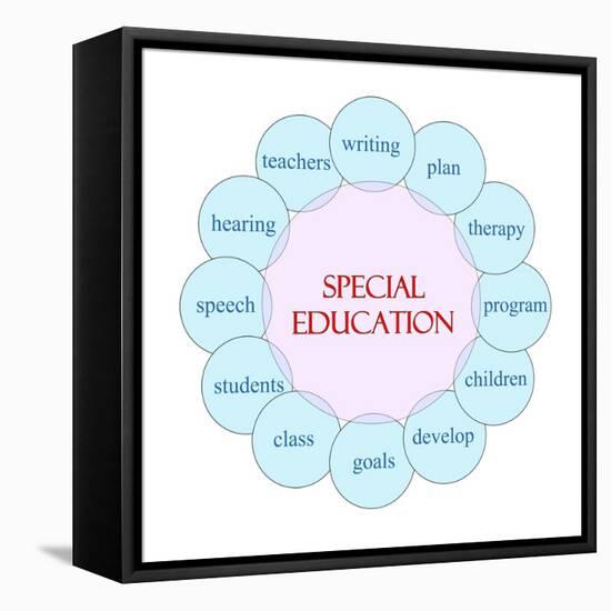 Special Education Circular Word-mybaitshop-Framed Stretched Canvas