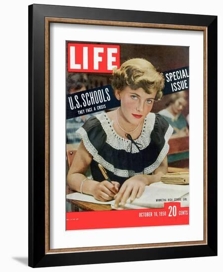 Special Issue on US Schools, October 16, 1950-Alfred Eisenstaedt-Framed Photographic Print