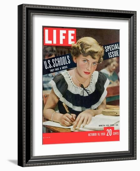 Special Issue on US Schools, October 16, 1950-Alfred Eisenstaedt-Framed Photographic Print