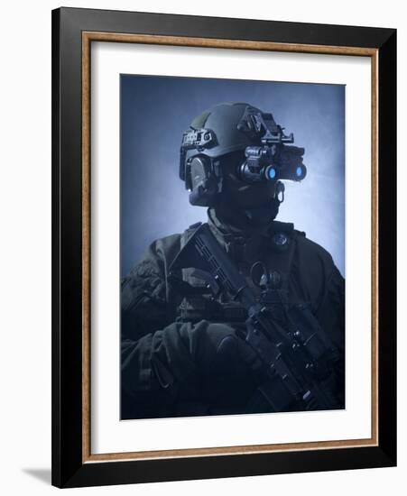 Special Operations Forces Soldier Equipped with Night Vision-Stocktrek Images-Framed Photographic Print