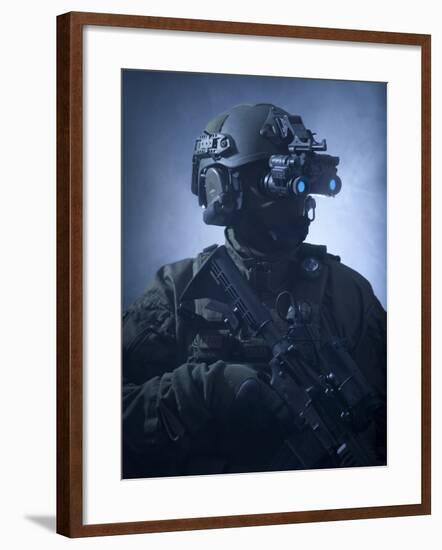 Special Operations Forces Soldier Equipped with Night Vision-Stocktrek Images-Framed Photographic Print