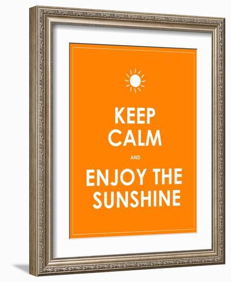 Special Summer Keep Calm Modern Motivational Background-place4design-Framed Art Print