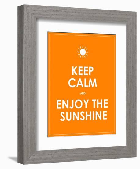 Special Summer Keep Calm Modern Motivational Background-place4design-Framed Premium Giclee Print