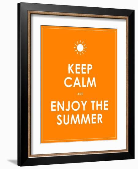 Special Summer Keep Calm Modern Motivational Background-place4design-Framed Art Print