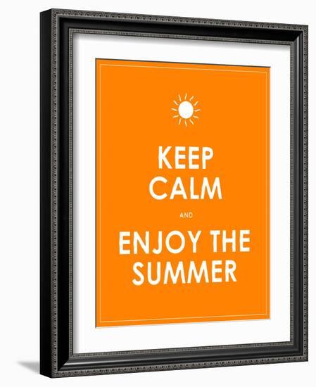 Special Summer Keep Calm Modern Motivational Background-place4design-Framed Art Print