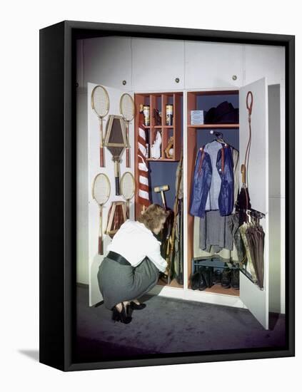 Specialized Closets Created by Architects George Nelson and Henry Wright, New York, NY 1945-Herbert Gehr-Framed Premier Image Canvas
