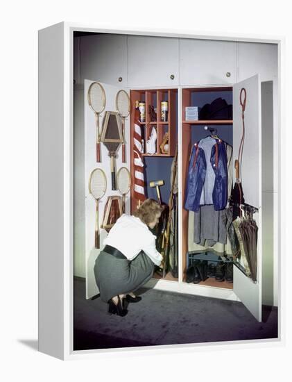 Specialized Closets Created by Architects George Nelson and Henry Wright, New York, NY 1945-Herbert Gehr-Framed Premier Image Canvas