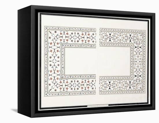 Specimens of the Mosaics, from the Tomb of the Emperor, C. 1815 (Pencil, Pen, Ink, W/C)-null-Framed Premier Image Canvas