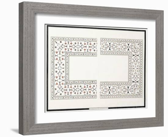 Specimens of the Mosaics, from the Tomb of the Emperor, C. 1815 (Pencil, Pen, Ink, W/C)-null-Framed Giclee Print
