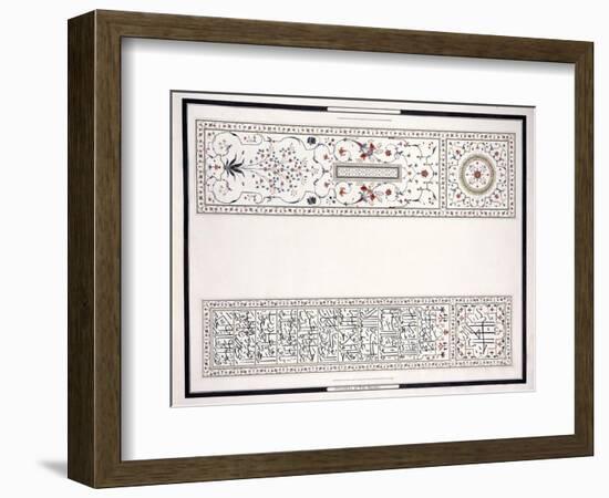 Specimens of the Mosaics, from the Tomb of the Emperor, C. 1815 (Pencil, Pen, Ink, W/C)-null-Framed Giclee Print