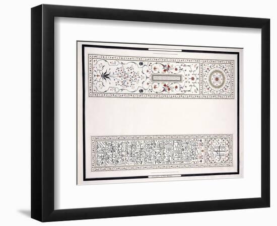 Specimens of the Mosaics, from the Tomb of the Emperor, C. 1815 (Pencil, Pen, Ink, W/C)-null-Framed Giclee Print