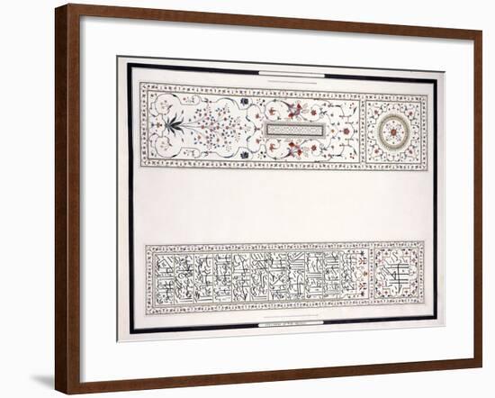 Specimens of the Mosaics, from the Tomb of the Emperor, C. 1815 (Pencil, Pen, Ink, W/C)-null-Framed Giclee Print