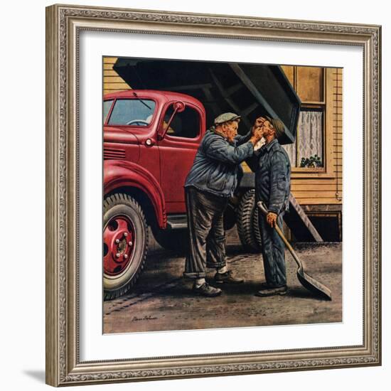 "Speck of Coal," October 18, 1947-Stevan Dohanos-Framed Giclee Print