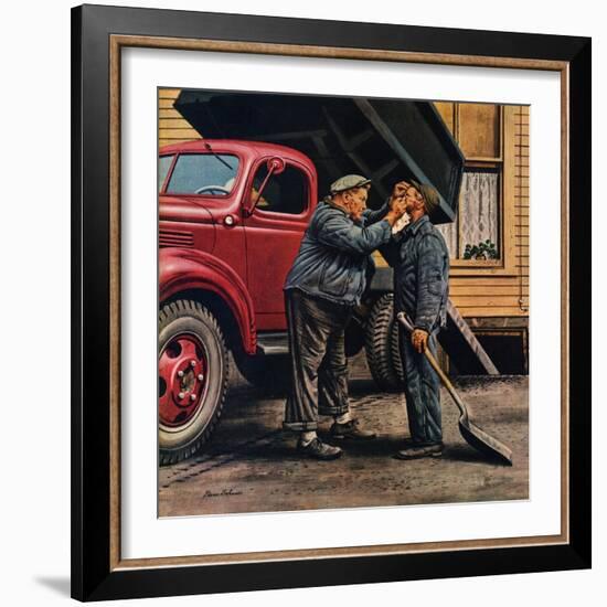 "Speck of Coal," October 18, 1947-Stevan Dohanos-Framed Giclee Print