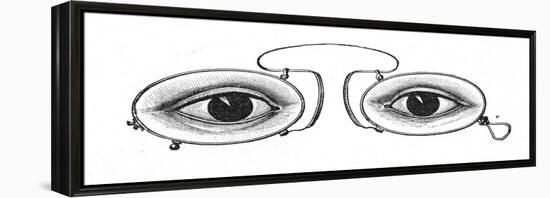 Spectacles with Eyes-null-Framed Stretched Canvas