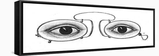 Spectacles with Eyes-null-Framed Stretched Canvas