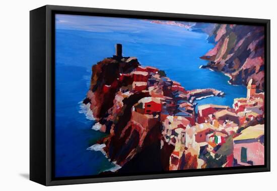 Spectacular Cinque Terre View to Vernazza, Ligure-Markus Bleichner-Framed Stretched Canvas