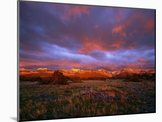 Spectacular Light on the Rocky Mountain Front at Blackleaf Canyon, Montana, USA-Chuck Haney-Mounted Photographic Print