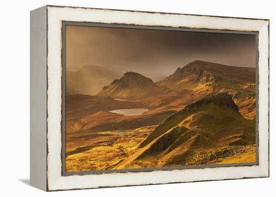 Spectacular Light over the Trotternish Range from the Quiraing in the Isle of Skye, Scotland-Adam Burton-Framed Premier Image Canvas