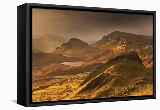 Spectacular Light over the Trotternish Range from the Quiraing in the Isle of Skye, Scotland-Adam Burton-Framed Premier Image Canvas