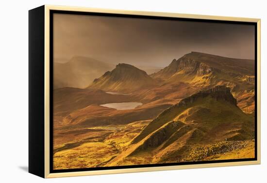 Spectacular Light over the Trotternish Range from the Quiraing in the Isle of Skye, Scotland-Adam Burton-Framed Premier Image Canvas