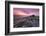 Spectacular Pink Sunrise Above Belstone Tor, Dartmoor, Devon, England. Winter-Adam Burton-Framed Photographic Print