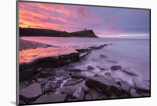 Spectacular sunrise over Kimmeridge Bay on the Jurassic Coast World Heritage Site, Dorset, England.-Adam Burton-Mounted Photographic Print