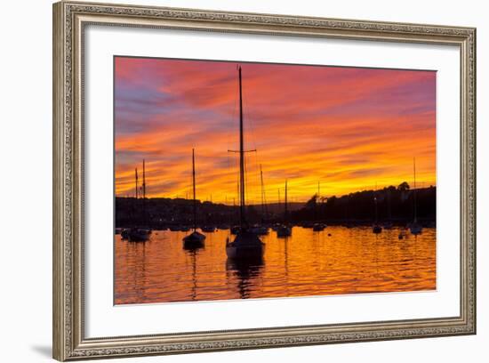 Spectacular Sunset, Falmouth Harbour, Cornwall, England, United Kingdom, Europe-Peter Groenendijk-Framed Photographic Print