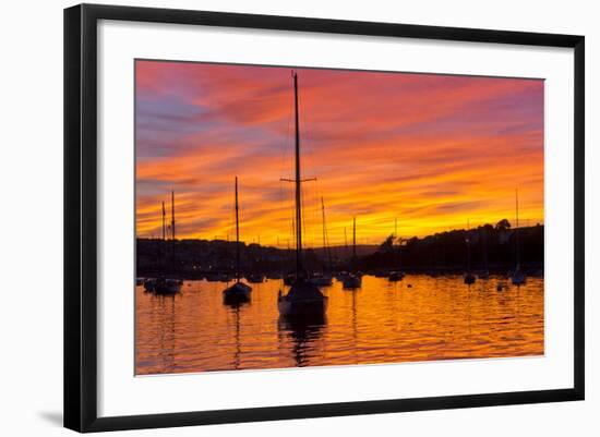 Spectacular Sunset, Falmouth Harbour, Cornwall, England, United Kingdom, Europe-Peter Groenendijk-Framed Photographic Print