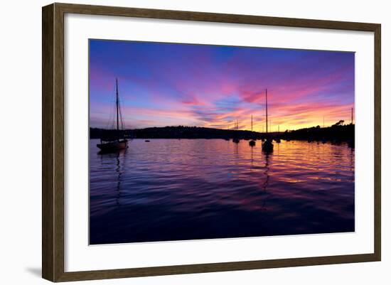 Spectacular Sunset, Falmouth Harbour, Cornwall, England, United Kingdom, Europe-Peter Groenendijk-Framed Photographic Print